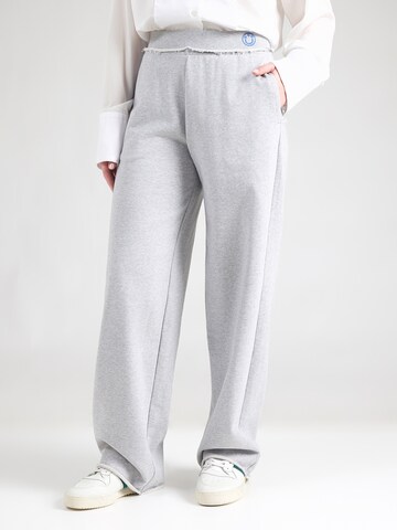 HUGO Wide leg Broek 'Nuwaist_B' in Grijs: voorkant