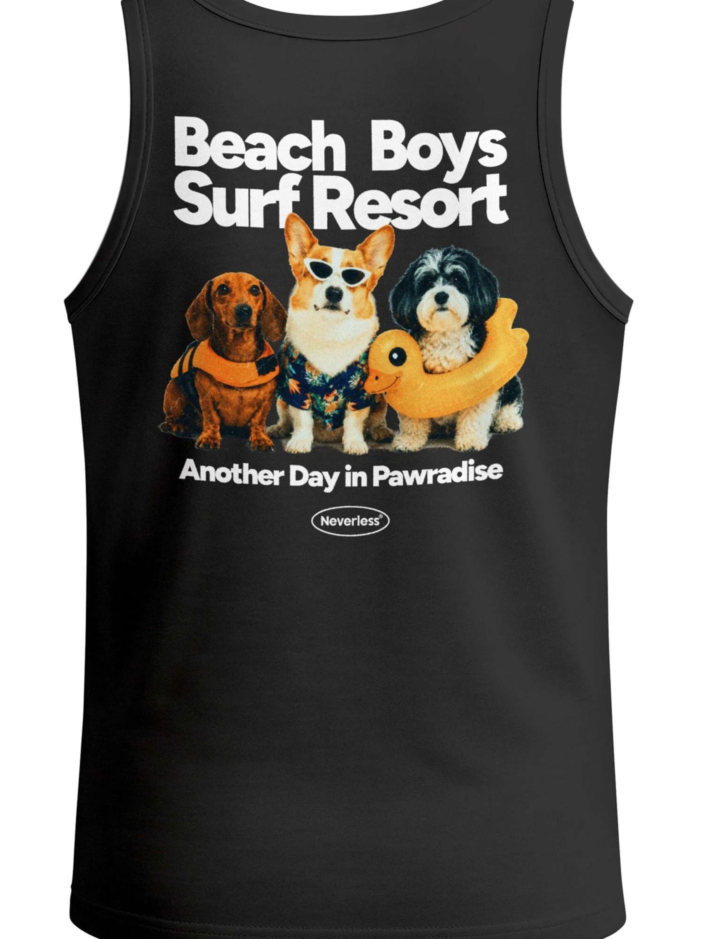 Neverless Shirt 'Beach Dogs' in Black