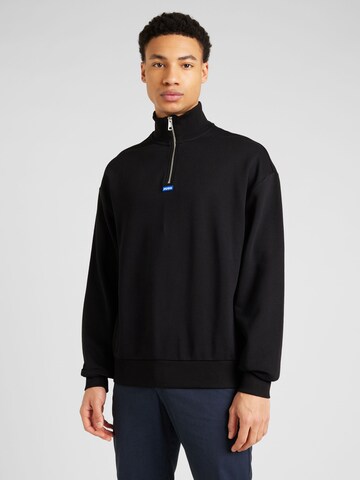 HUGO Sweatshirt 'Neeler' in Black: front