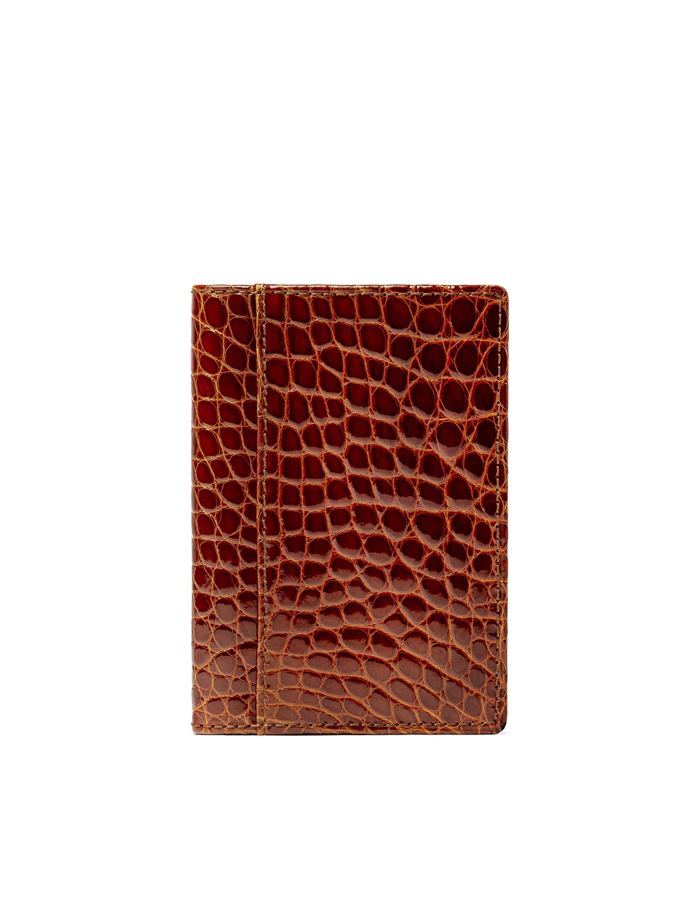 NiMa Atelier Plånbok 'NiMa Cardholder Alligator Mat' i brun: framsida