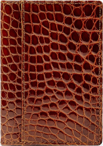 NiMa Atelier Plånbok 'NiMa Cardholder Alligator Mat' i brun: framsida