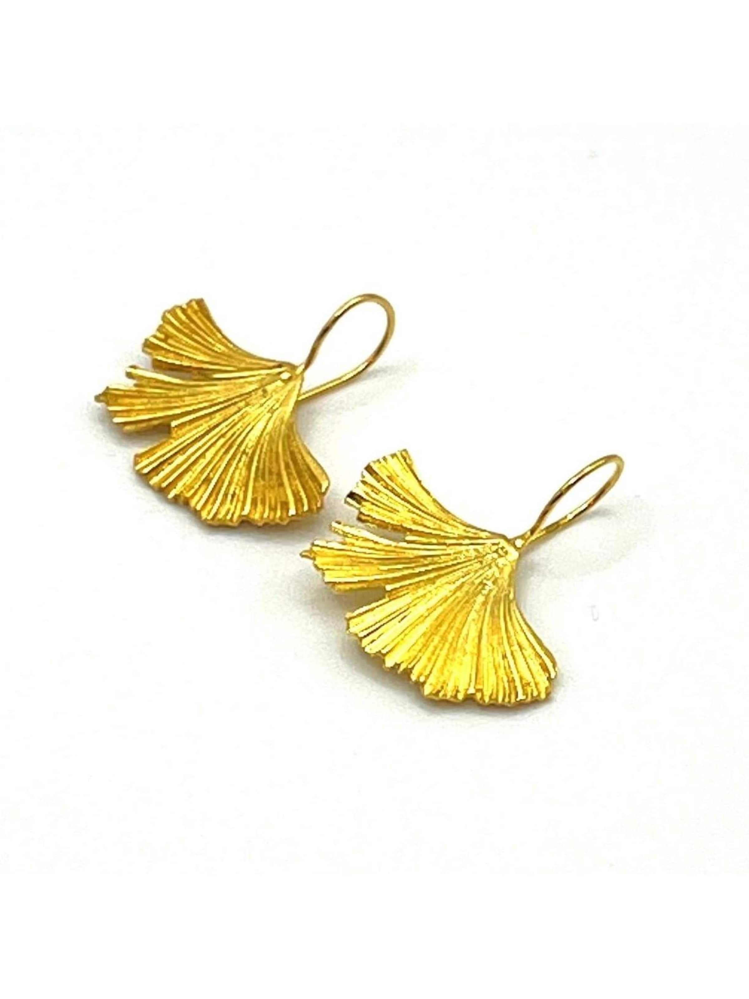 Boucles d'oreilles 'The Delicate (Grande)' Les Reines en or : devant