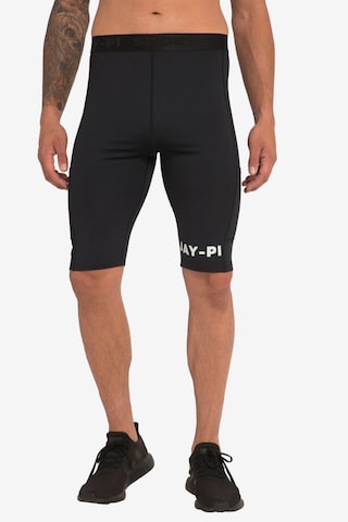 JAY-PI Skinny Workout Pants in Black: front