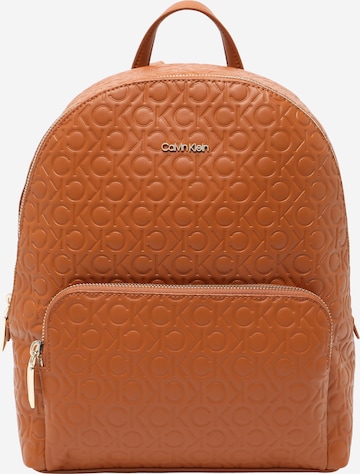 Calvin Klein Backpack in Brown: front
