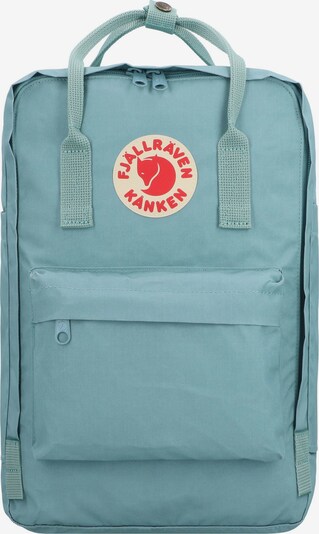 Fjällräven Sac à dos 'Kanken' en turquoise / bleu pastel / rouge, Vue avec produit