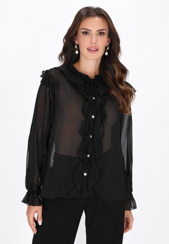 faina - Blusa en negro: frente