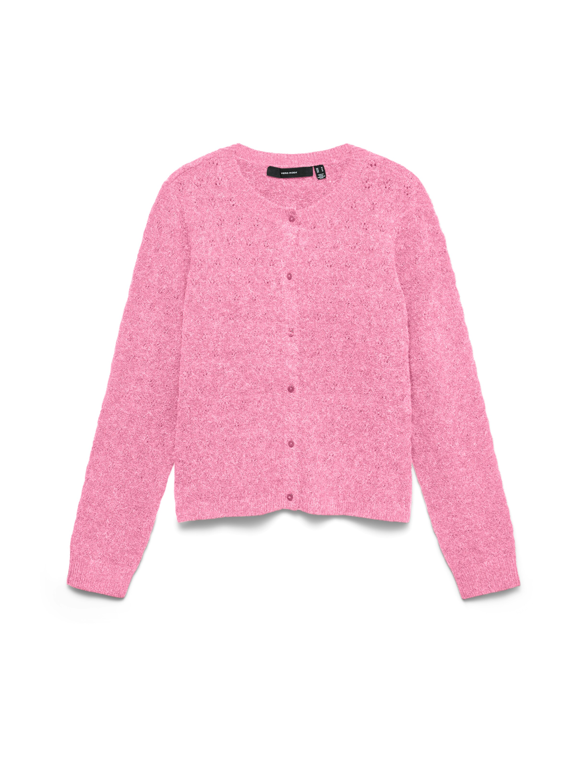 VERO MODA Knit cardigan 'VMDOFFY' in Pink: front