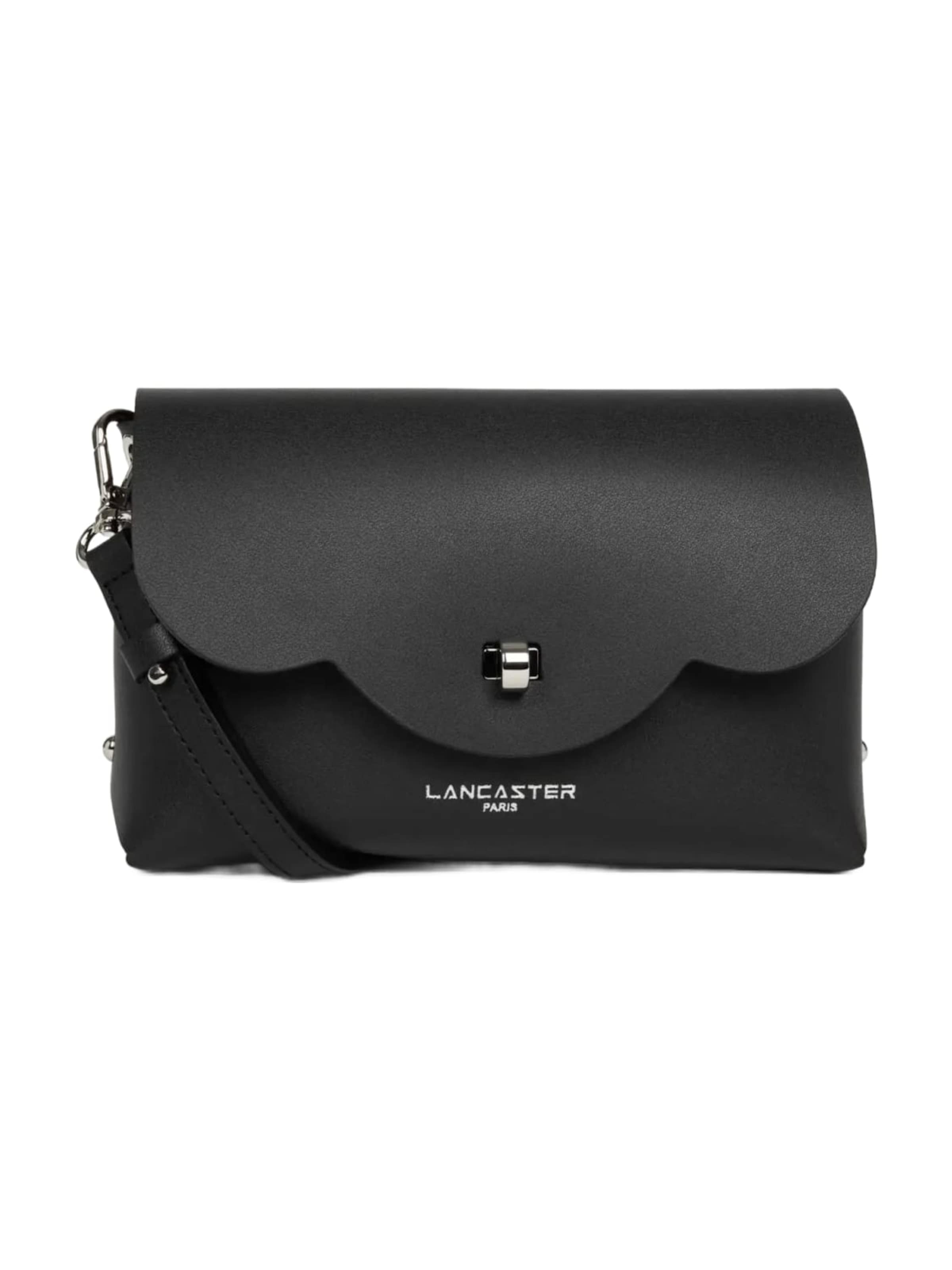 LANCASTER Paris Schultertasche 'Lancaster Rabat Flore Noir/Rouge'‌ in Schwarz: Vorderseite