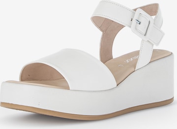 GABOR Strap Sandals in White: front