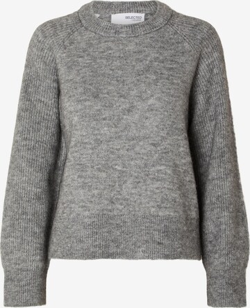 SELECTED FEMME Sweater 'RENA' in Grey: front