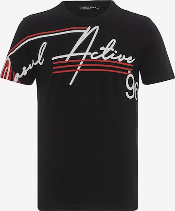 CIPO & BAXX T-Shirt 'CT796' in Regular Fit in Schwarz: Vorderseite