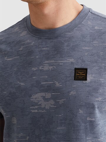 PME Legend Shirt 'PME LEGEND - T-shirt in slub cotton with allover print' in Blauw