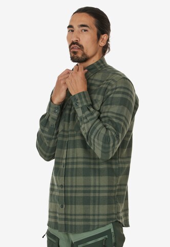 Whistler Regular fit Athletic Button Up Shirt 'Flannel' in Green: front