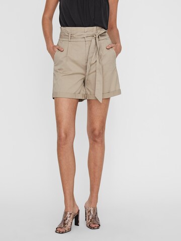 VERO MODA - regular Pantalón plisado 'Eva' en beige: frente