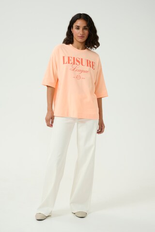 T-shirt 'Gissa' Kaffe en orange