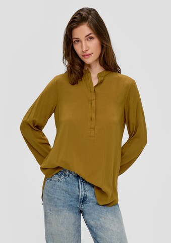 QS Blouse in Groen: voorkant