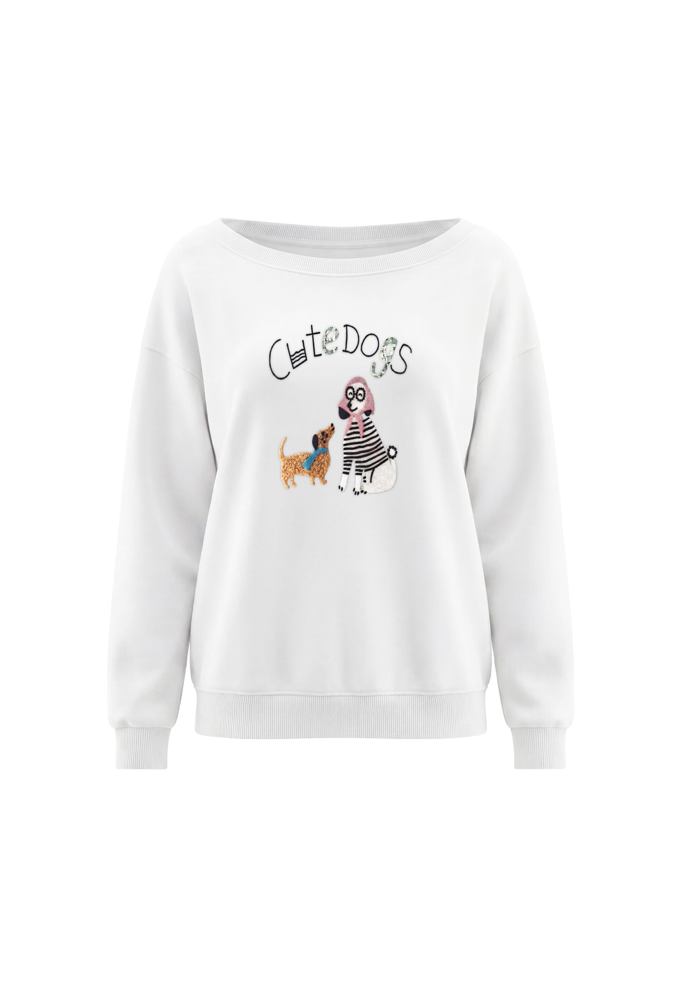 Sweat-shirt MYMO en blanc : devant
