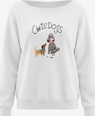 Sweat-shirt MYMO en blanc : devant