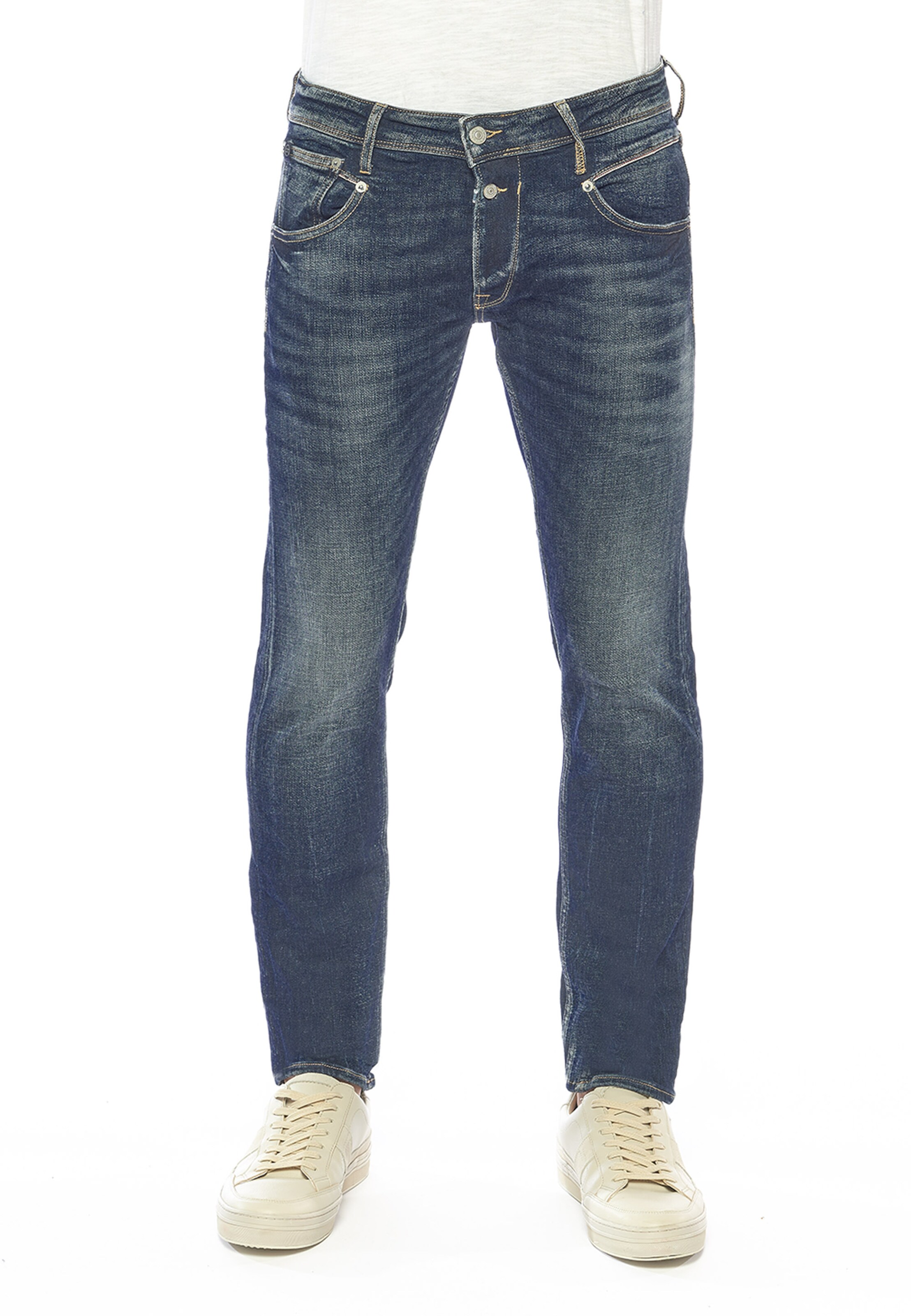 Le Temps Des Cerises Slim fit Jeans '700/11' in Blue: front