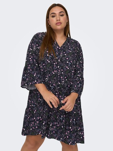 ONLY Carmakoma Shirt Dress in Blue: front