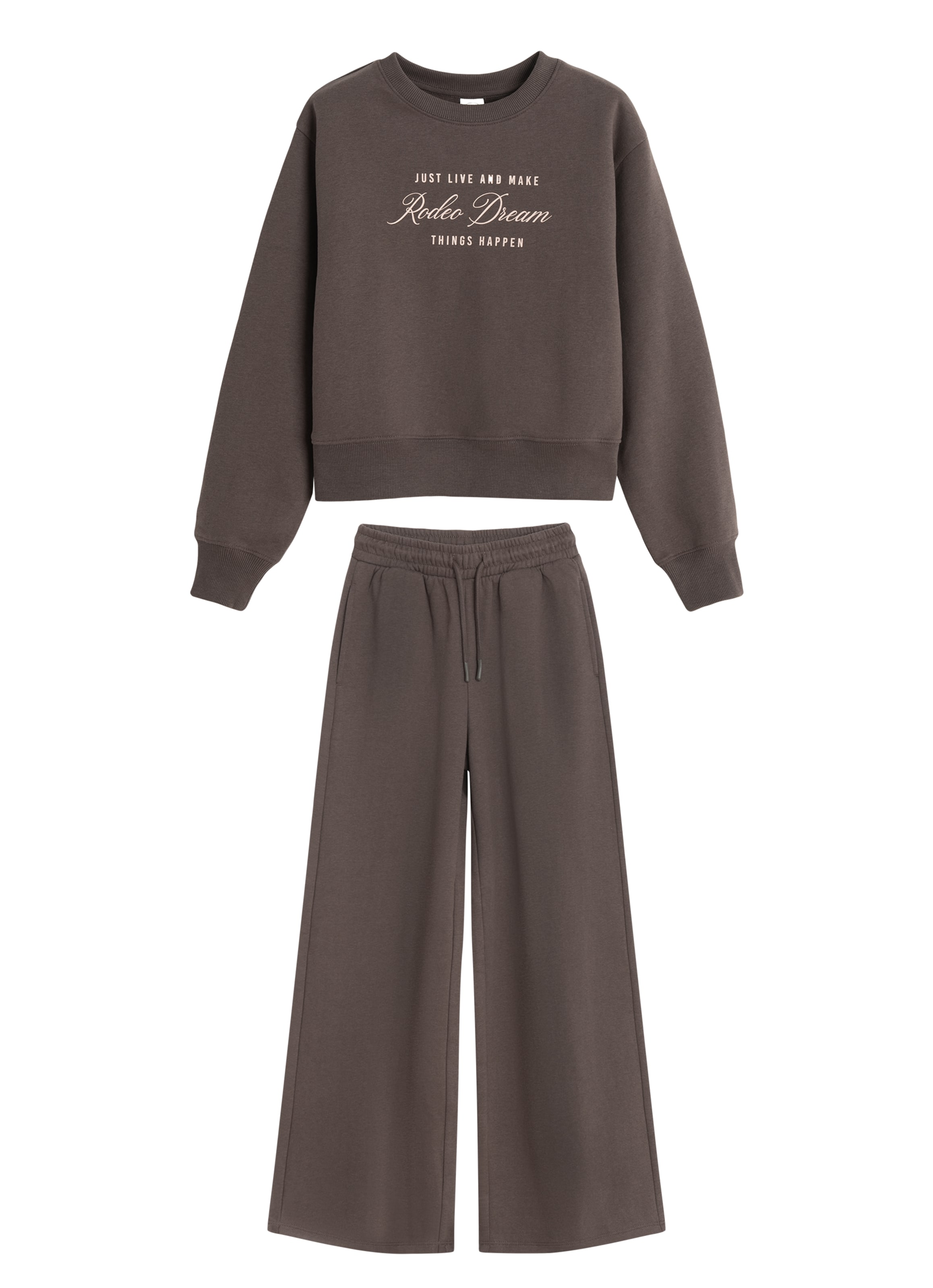 Cool Club Joggingpak in Bruin: voorkant