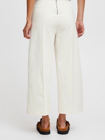 Wide Leg Pantalon 'Kate' ICHI en blanc