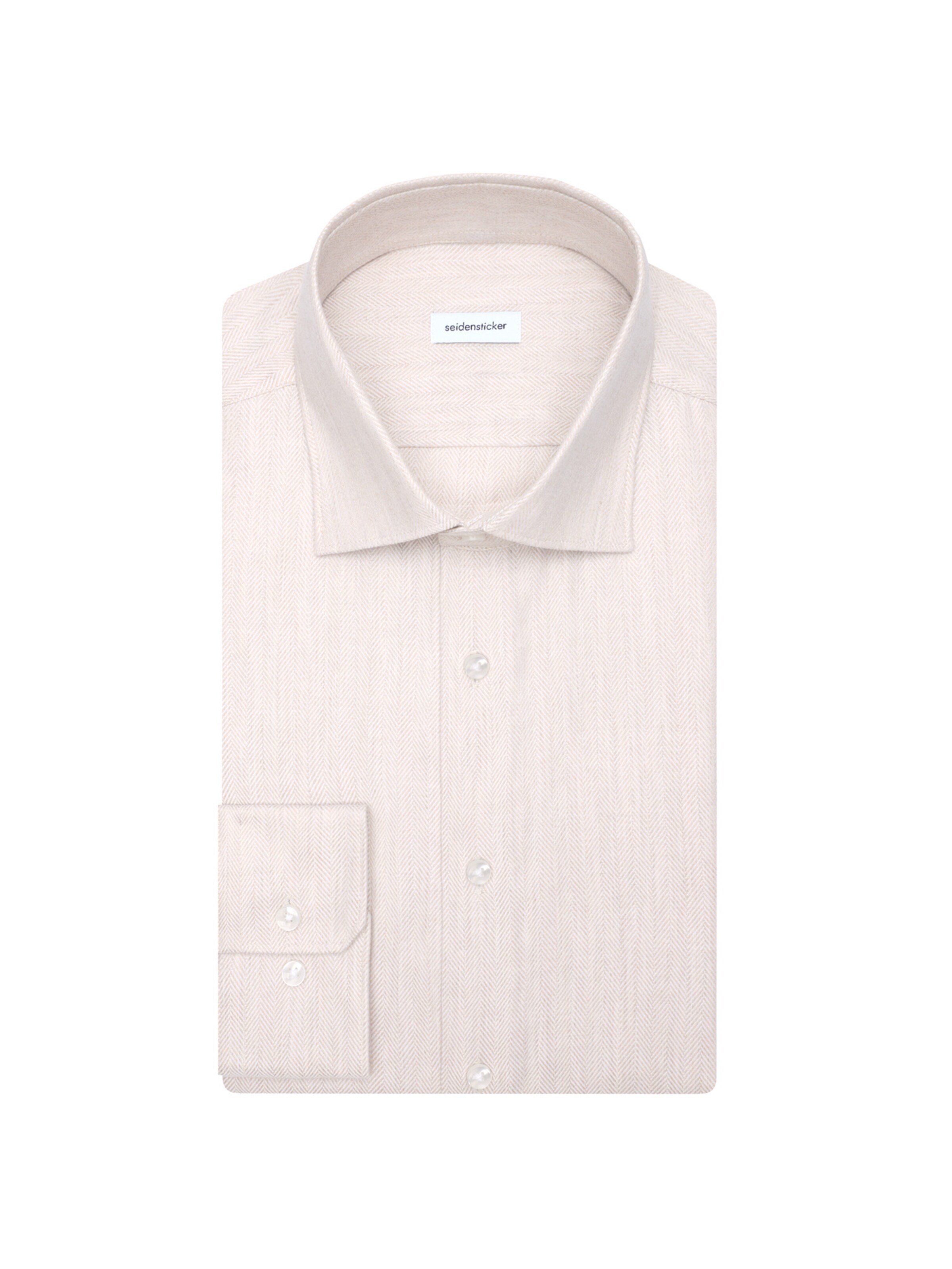 Coupe regular Chemise business ' Schwarze Rose ' SEIDENSTICKER en beige