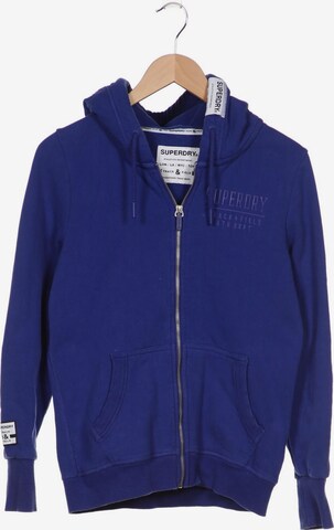Superdry Sweatshirt & Zip-Up Hoodie in L in Blue: front