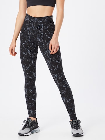 Urban Classics Skinny Leggings in Black: front