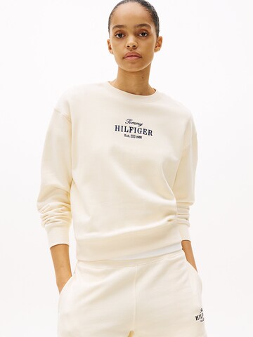 Sweat-shirt TOMMY HILFIGER en blanc : devant