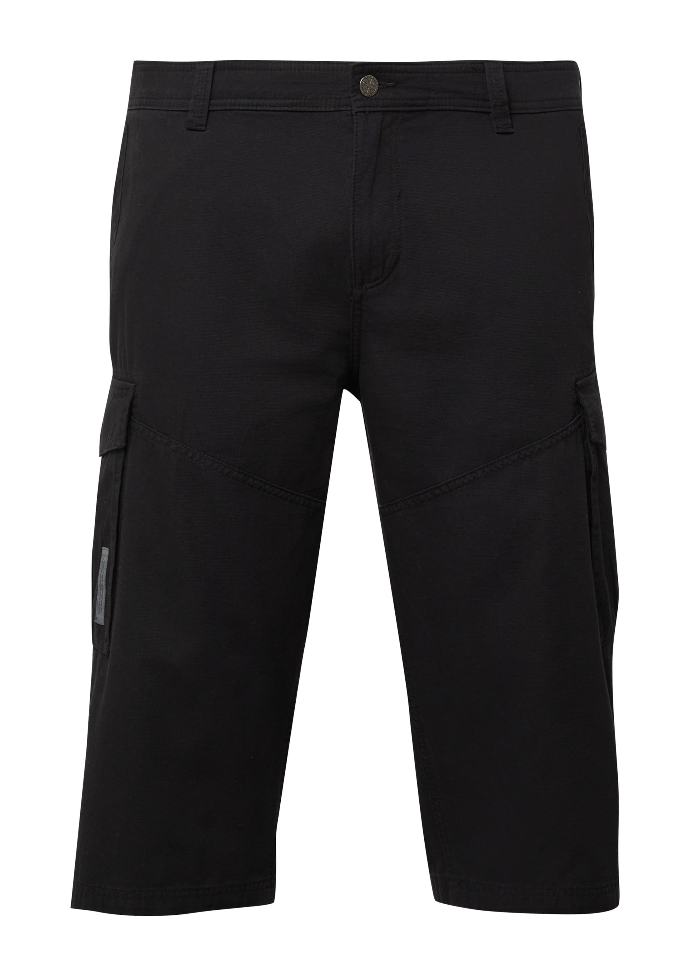 s.Oliver Regular Bermuda ' FILE ' in Schwarz: Vorderseite