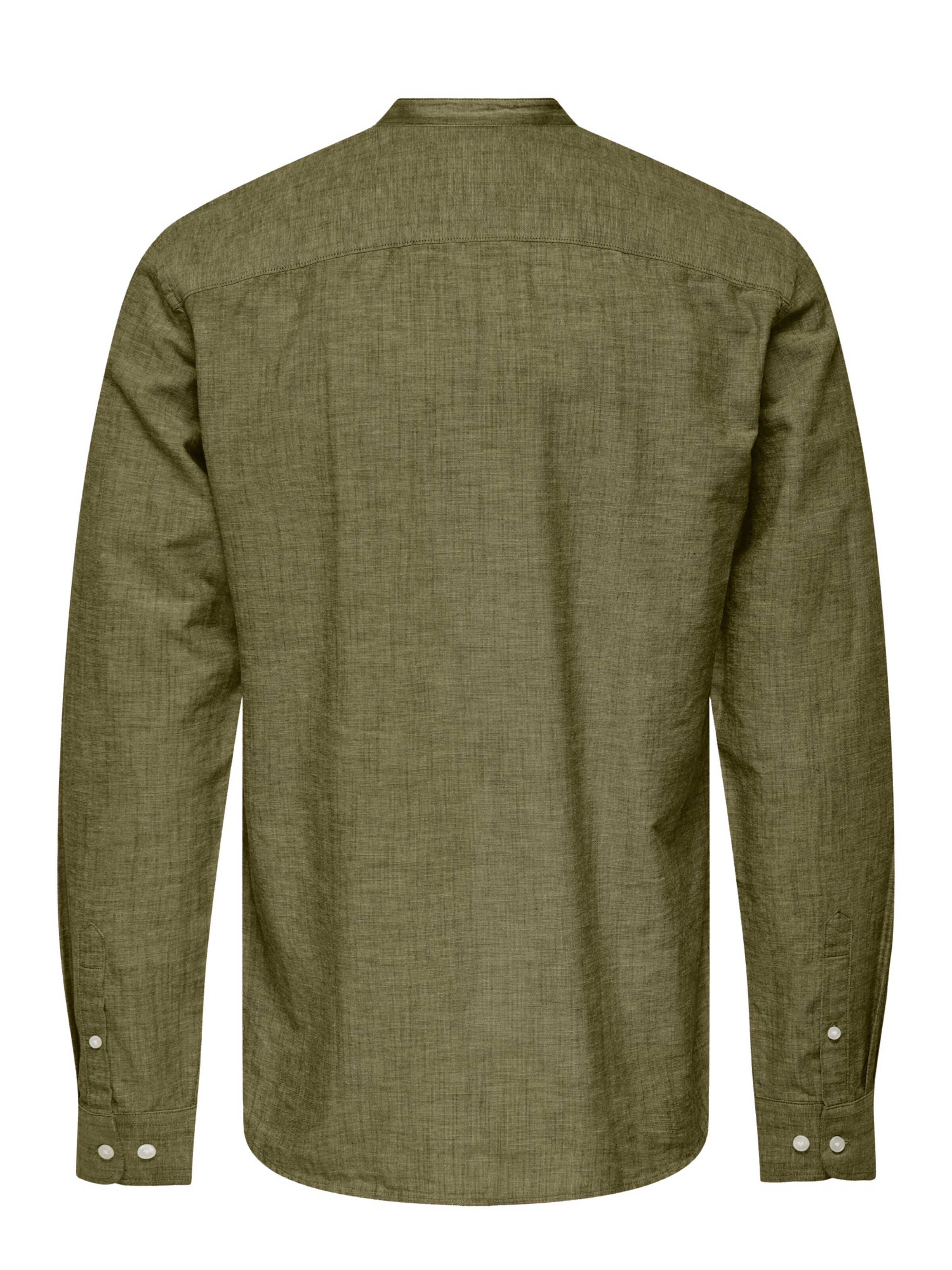 Only & Sons Regular fit Button Up Shirt 'Cantley' in Green