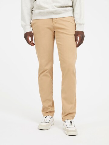 GUESS Slimfit Hose in Beige: predná strana