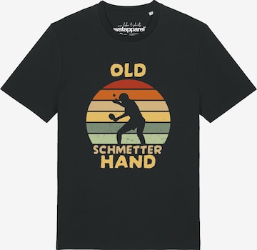 T-Shirt 'Old Schmetterhand' Watapparel en noir : devant