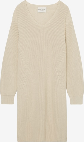 Marc O'Polo Knitted dress in Beige: front