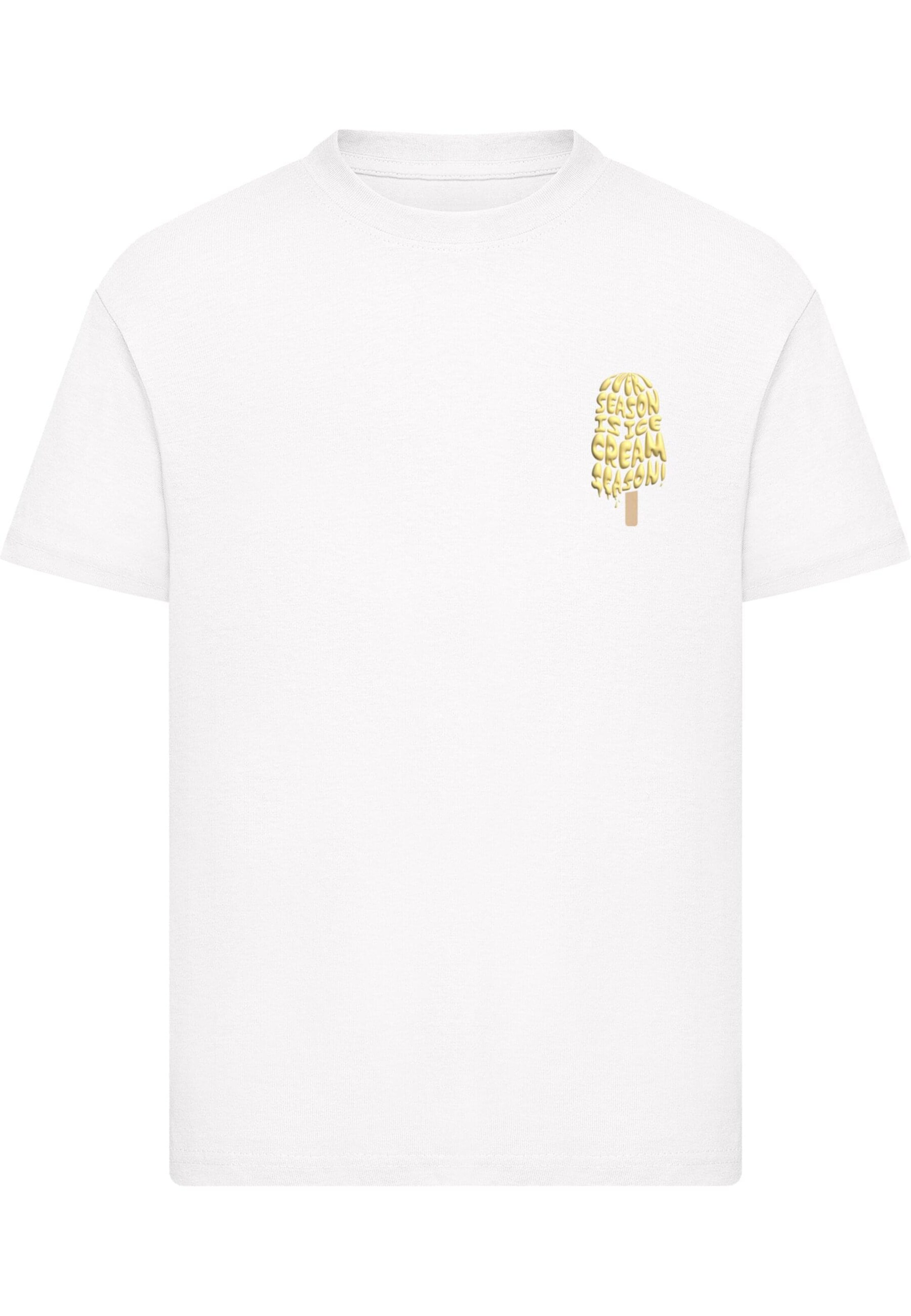 T-Shirt 'Ice Cream Season' Merchcode en blanc : devant
