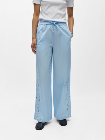 Wide leg Pantaloni di OBJECT in blu: frontale