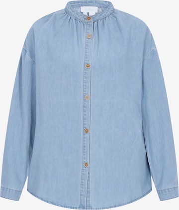usha BLUE LABEL Bluse in Blau: Vorderseite