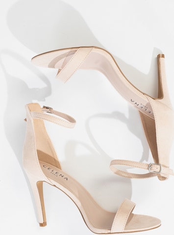 Celena Strap sandal 'Celia' in Beige