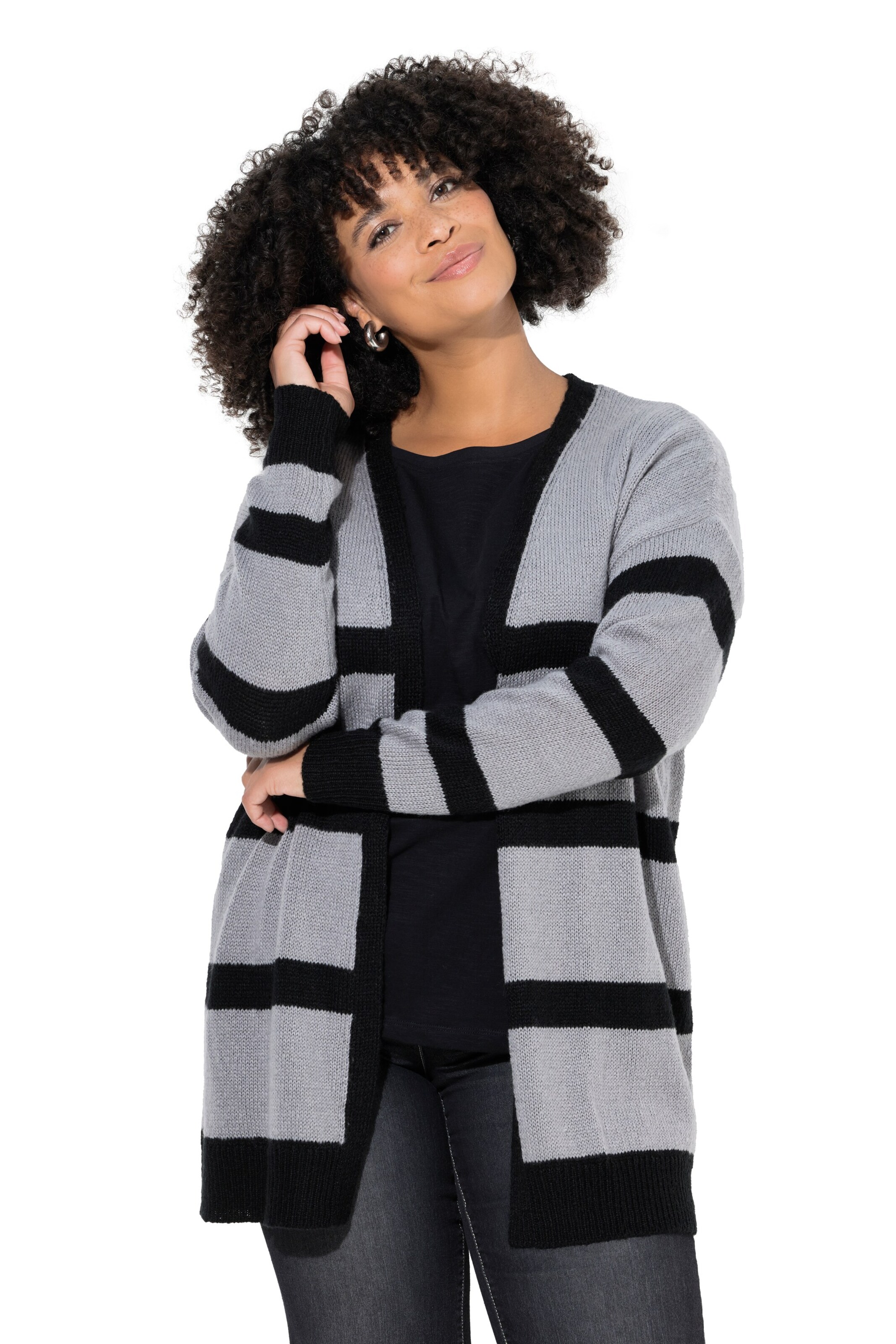 Angel of Style Strickjacke in Grau: Vorderseite