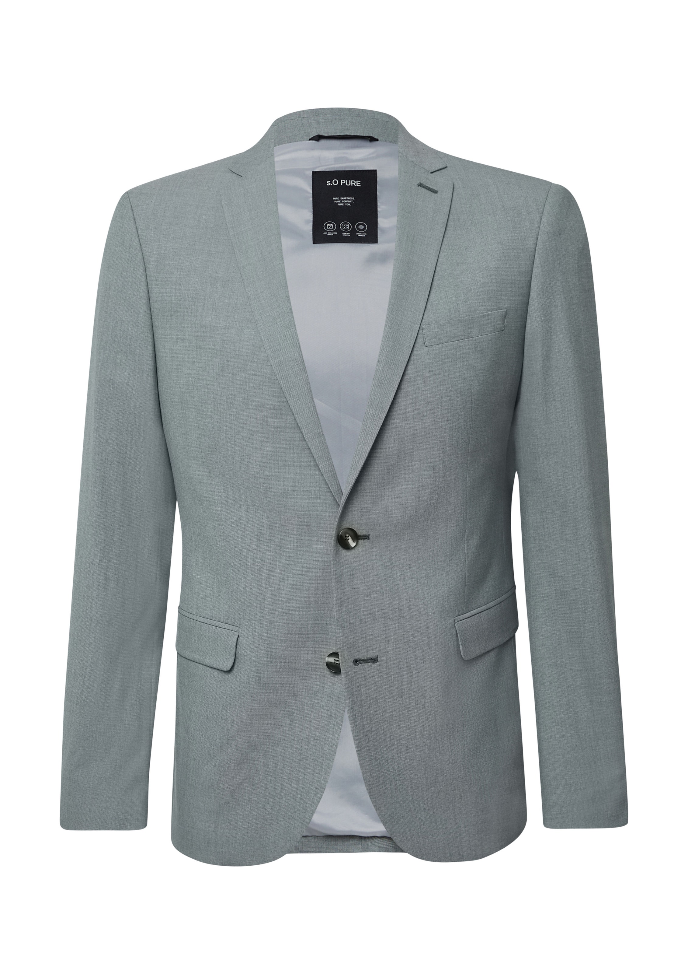s.Oliver Slim fit Zakó - zöld