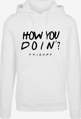 Sweat-shirt 'Friends How You Doin?' F4NT4STIC en blanc : devant