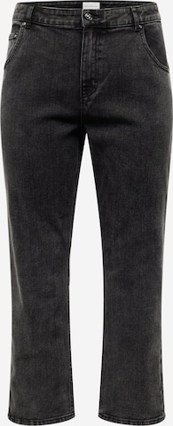 ONLY Carmakoma Loosefit Jeans 'Robbie' in Zwart: voorkant