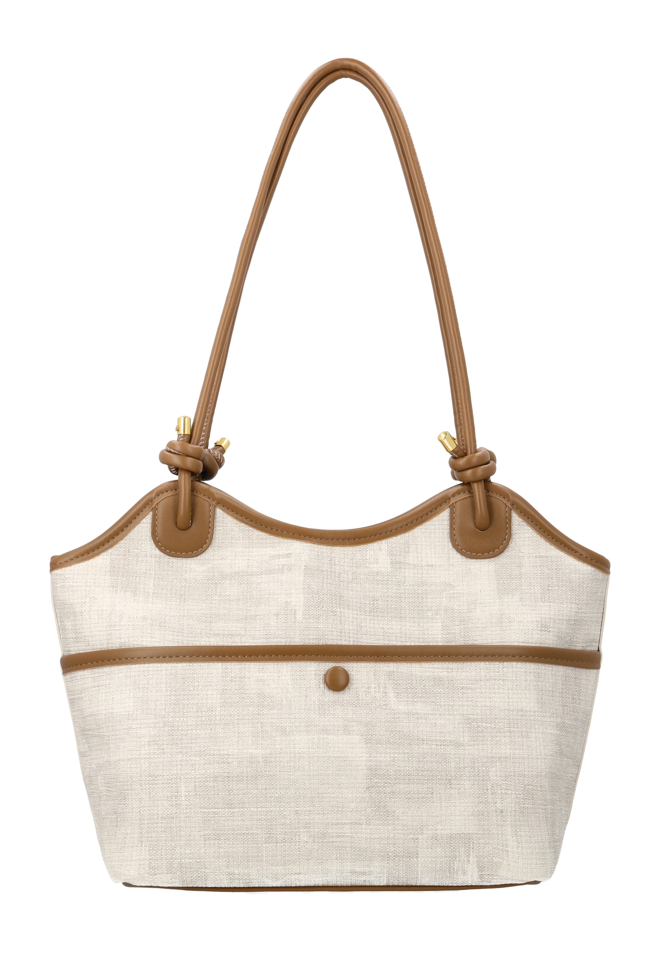Usha Schultertasche in Weiß: Vorderseite