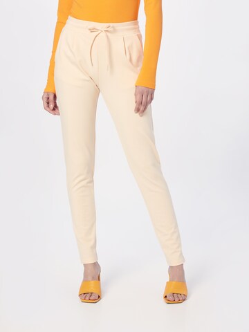 Coupe slim Pantalon 'KATE' ICHI en orange : devant