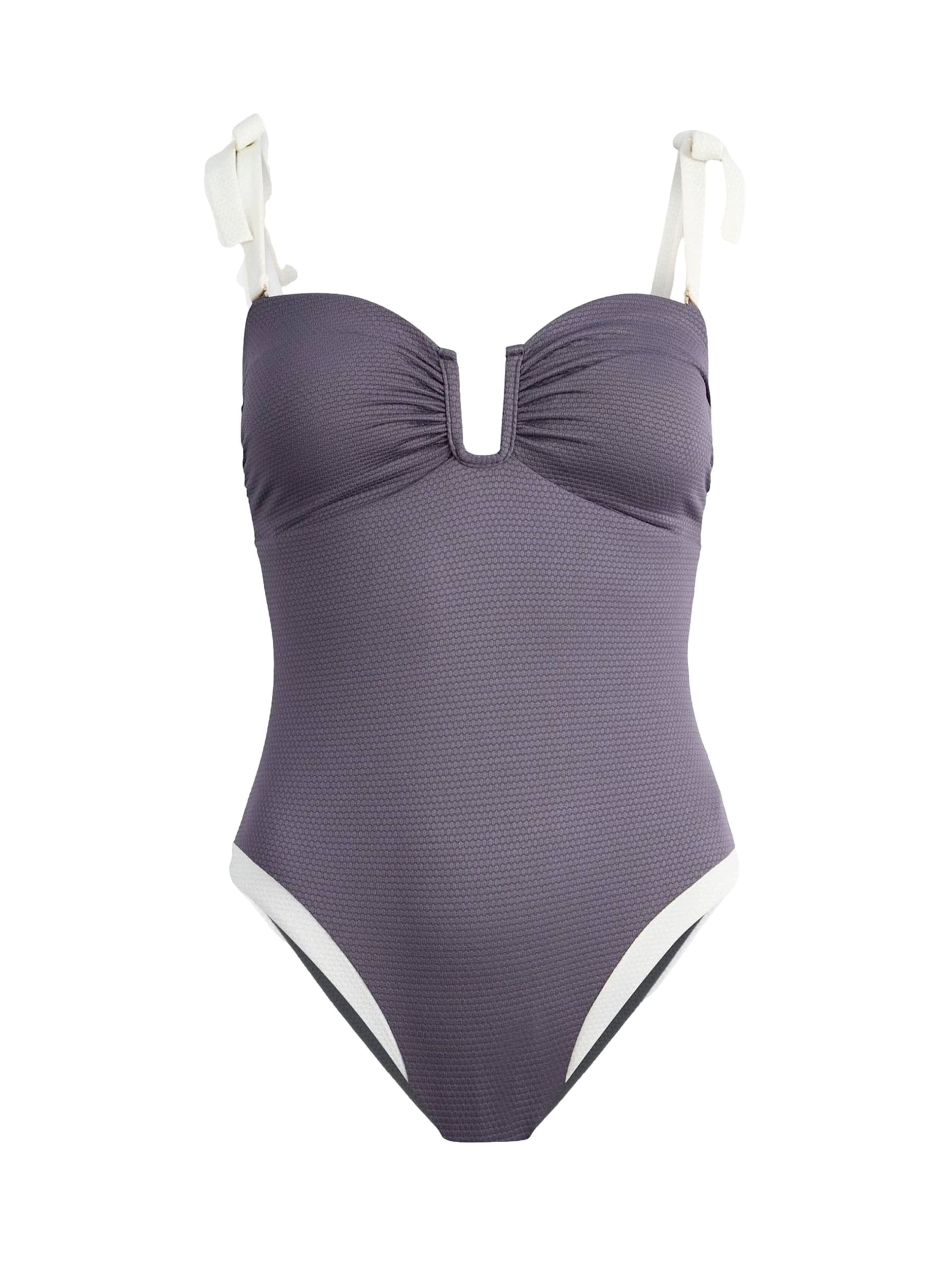 Mint Velvet Formujúce plavky - Fialová: predná strana