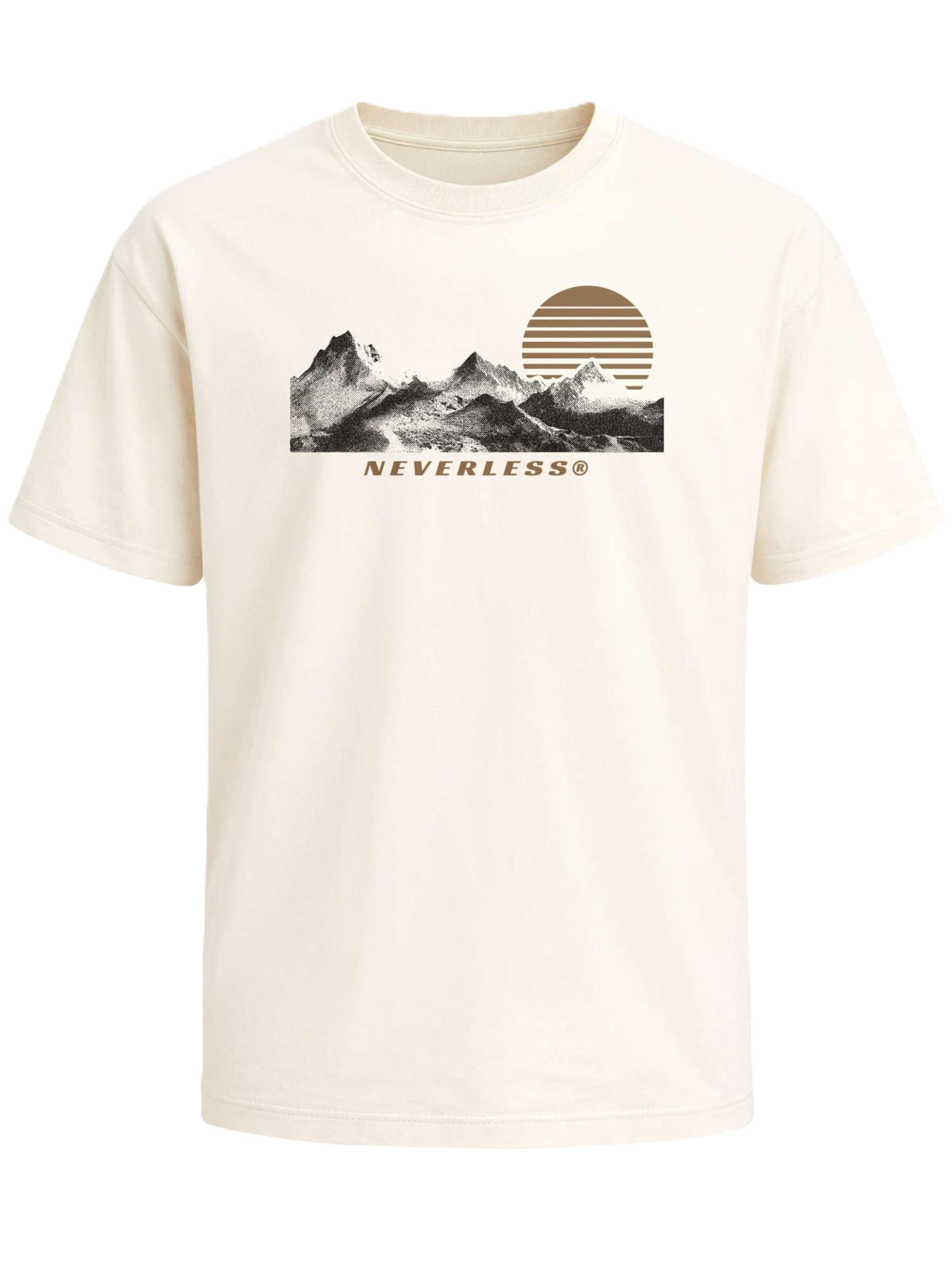 Neverless Shirt 'Berge' in Beige: front