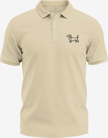 Neverless Shirt 'Dackel Polygon' in Beige: Vorderseite