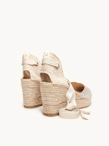 Alhamas - Sandalias 'Alpargata Cuña 8 cm' en plata