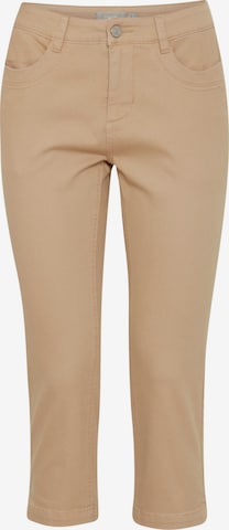 Fransa Slimfit Bukser i beige: forside
